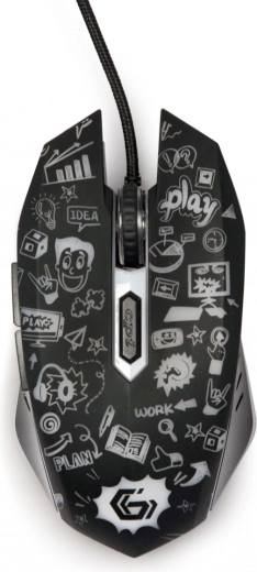 Optická LED myš se 6 tlačítky USB černá - 1 kus