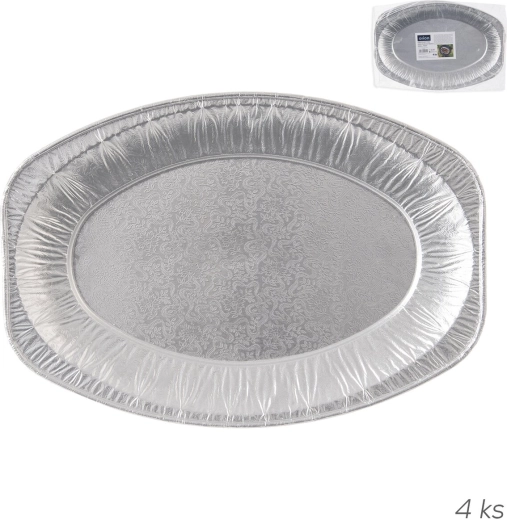 Hliníkový servírovací a grilovací tác 33 × 23 cm (4 ks)
