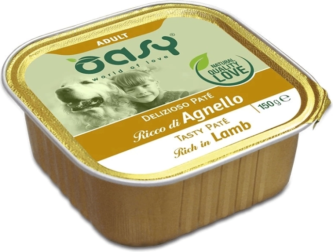Oasy Tasty Paté pro dospělé psy s jehněčím 150 g