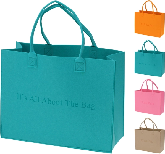 Plstěná nákupní taška 44 × 34 × 18 cm, 3 mm, mix barev