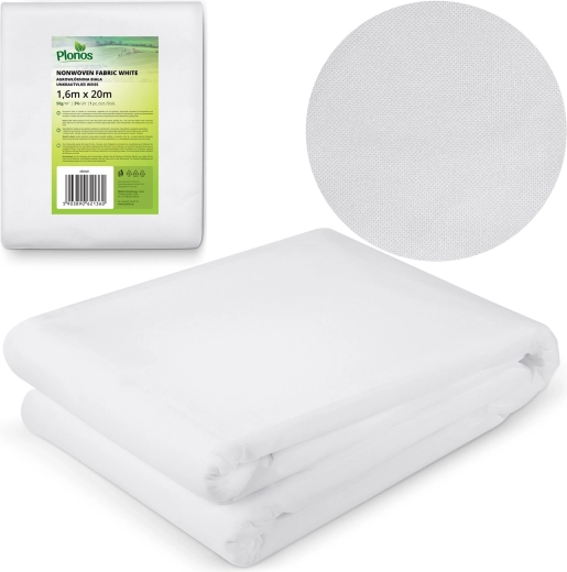 Zimní ochranná agrofólie PLONOS 1,6 × 20 m, 50 g/m² – bílá