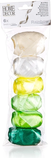 Stuha Rainbow 10 m, mix barev, sada 6 ks