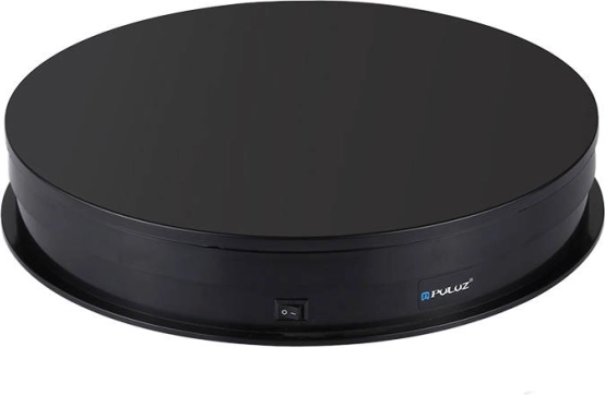 Elektrický otočný stolek Puluz s displejem 30 cm USB černý