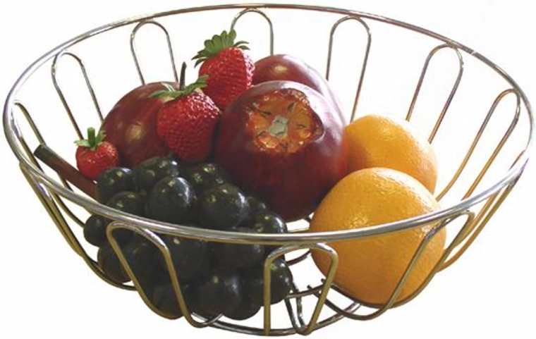 Mísa na ovoce z pochromovaného kovu 24 × 11,5 cm