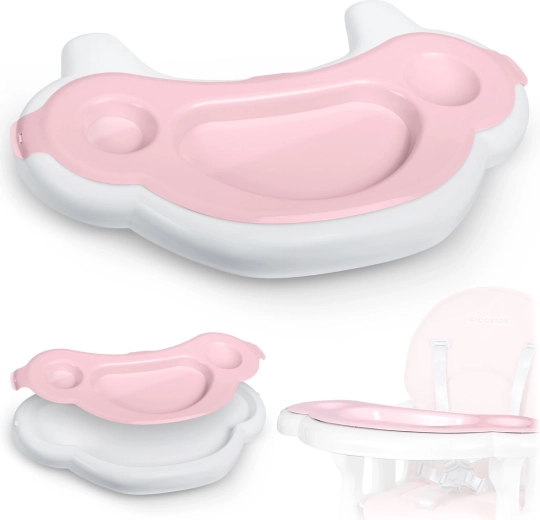 Růžový tác ke krmící židličce Ricokids Sinco