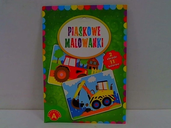 Piaskové malování pískem – bagr a traktor