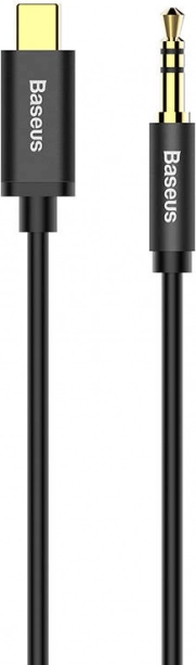 Audio kabel Baseus USB-C na 3,5 mm jack černý 1,2 m