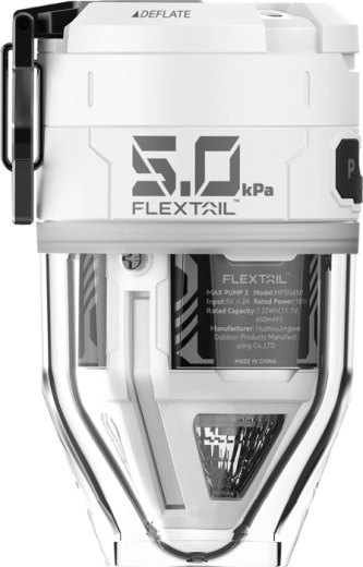 Flextail Max pump 3 přenosná elektrická pumpa se svítilnou bílá