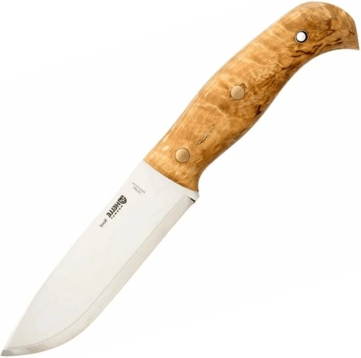 Helle Nord – venkovní nůž 14,7 cm, kudrnatá bříza, kožené pouzdro