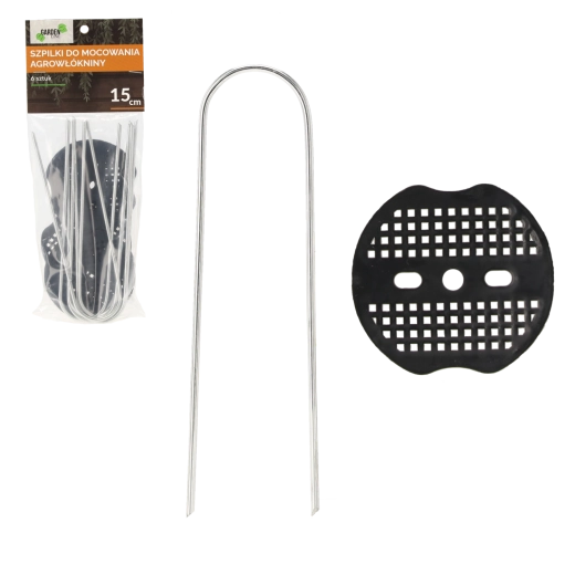 Sada 6 kotevních kolíků pro agrotextilii 15 cm