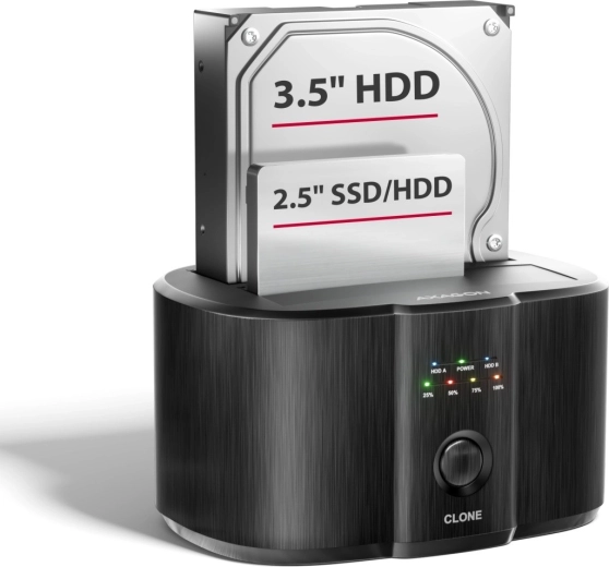 AXAGON dokovací a klonovací stanice pro 2× SATA disk