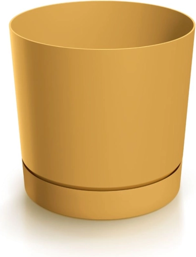 Květináč Tubo P s podmiskou 33,8 cm hořčicový