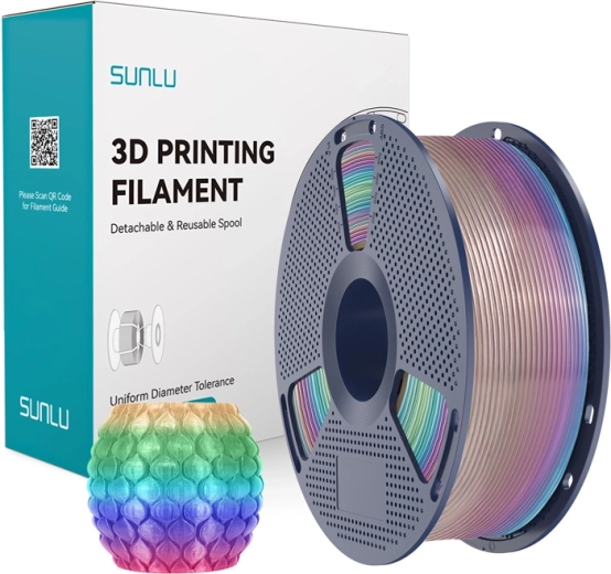 Sunlu PLA transparentní duhový filament