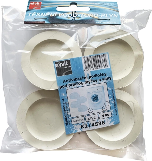 Antivibrační podložky pod pračku, myčku a vanu (4 ks)