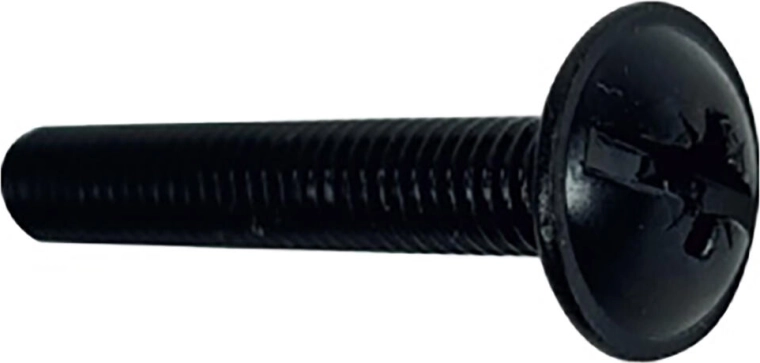 Šrouby s rámovou hlavou M4 × 10, černé (15 ks)