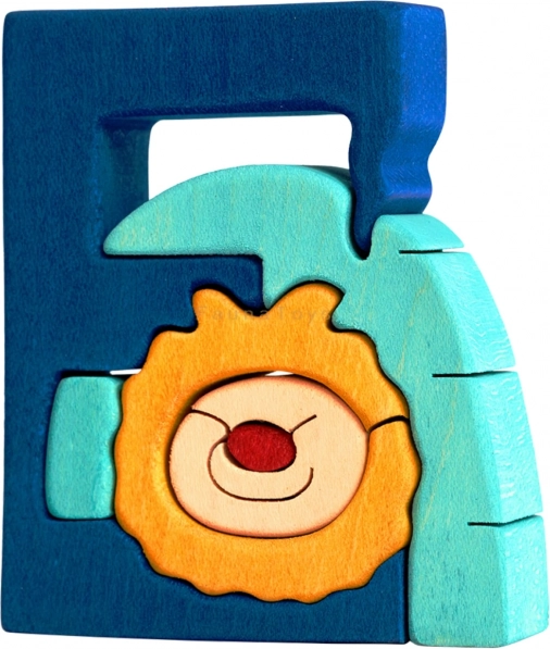 Fauna abeceda – písmeno E Eskymák dřevěné vkládací puzzle