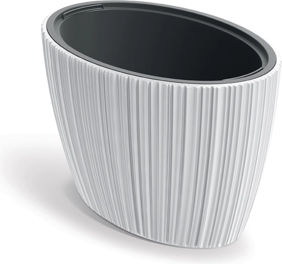 Květináč Oro 59,5 cm bílý s vložkou