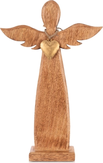 Dřevěná figurka anděla z mangového dřeva 42 cm