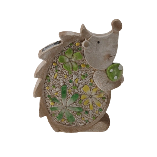 Zahradní figurka ježka se solárním LED osvětlením