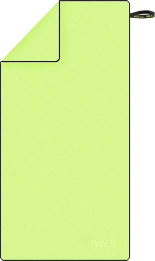 Rychleschnoucí mikrovláknový ručník NILS aqua zelený/černý 140 × 70 cm