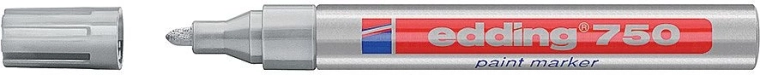 Lakový popisovač edding 750, stříbrný