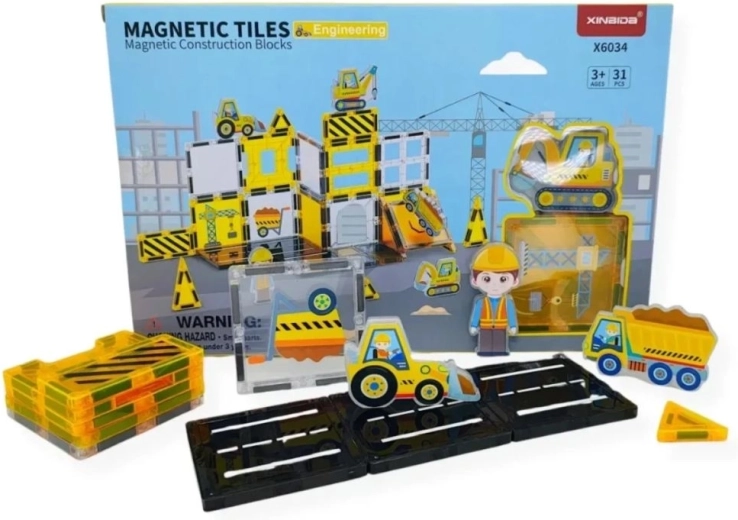 Magical Magnet magnetická stavebnice staveniště (31 ks)