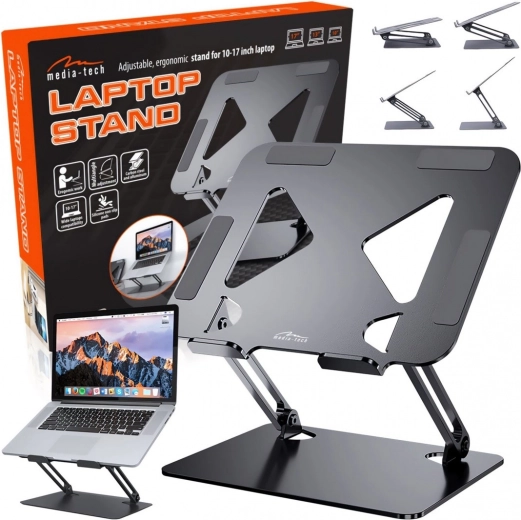 Media-Tech ergonomický nastavitelný stojan na notebook 10–17 palců