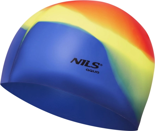 Silikonová plavecká čepice NILS Aqua Multicolor