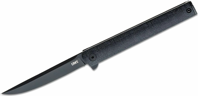 Kapesní nůž CRKT CEO Flipper Black, celočerný, čepel 8,5 cm, GRN