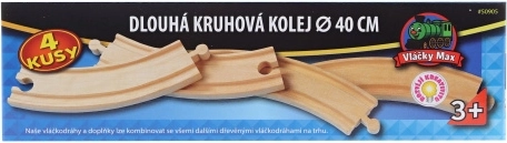 Vláčky Max dlouhá oblouková kolej - 4 ks