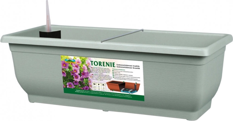Samozavlažovací truhlík TORENIE Modern 50 cm světle zelený