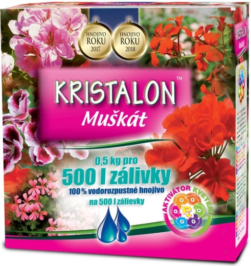 Kristalon muškát – vodorozpustné hnojivo pro pelargonie 0,5 kg