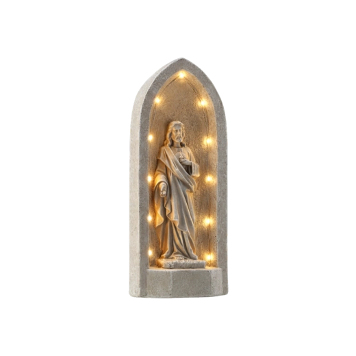 Figura Ježíš v kapličce s LED osvětlením