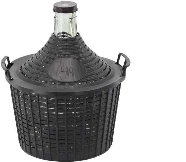 Skleněný demižon s ochranným košem 10 l