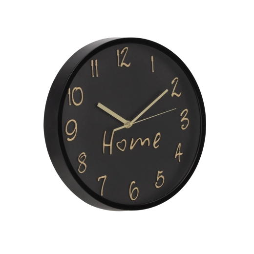 Nástěnné kulaté hodiny 30,5 × 30,5 × 4,3 cm černé
