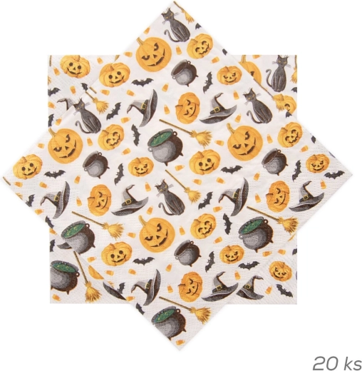 Papírové ubrousky Halloween 33 × 33 cm, 20 ks