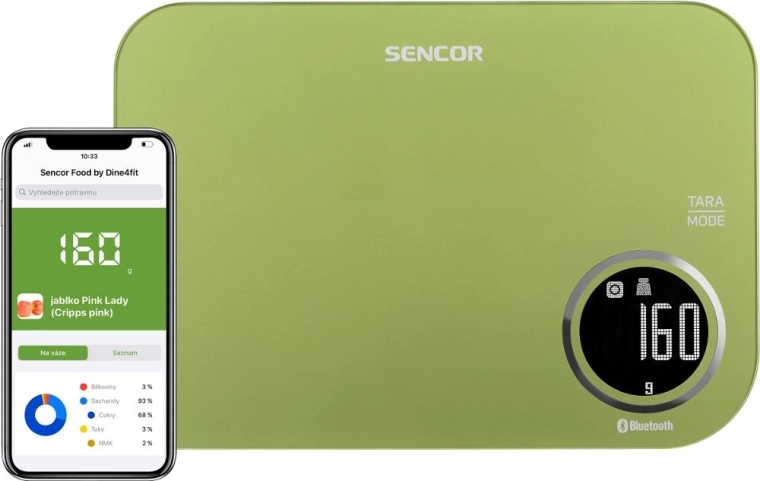 Sencor chytrá kuchyňská váha s Bluetooth