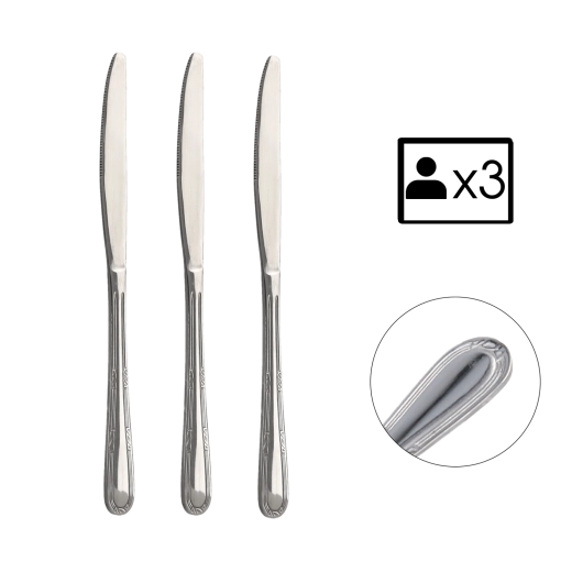 Sada 3 nožů Natalia z nerezové oceli