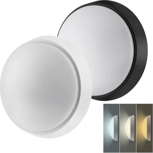 Solight kulaté LED svítidlo na stěnu a strop s volitelnou teplotou světla 3CCT a vyměnitelným krytem