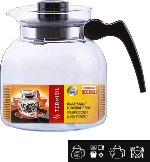 Žáruvzdorný džbán z borosilikátového skla 1,85 l TERMISIL Ewa