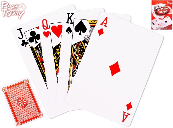 Hrací karty jumbo PLAY TODAY – extra velké 17 cm