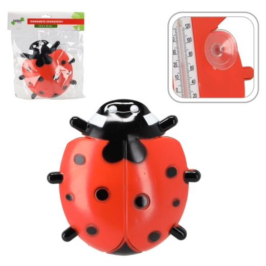 Venkovní teploměr Beruška s přísavkami 16 × 15,8 cm