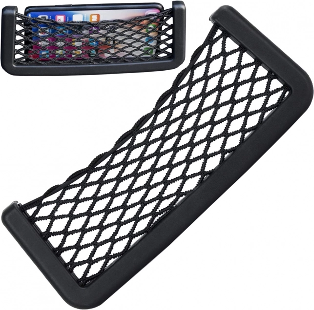 Organizér do auta se síťovanou kapsou na telefon