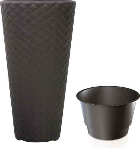 Květináč Matuba Slim s vložkou 40 cm antracit