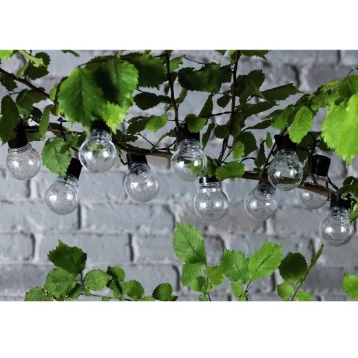 Solární světelný řetěz LUCA 10 LED studená bílá, 3,8 m