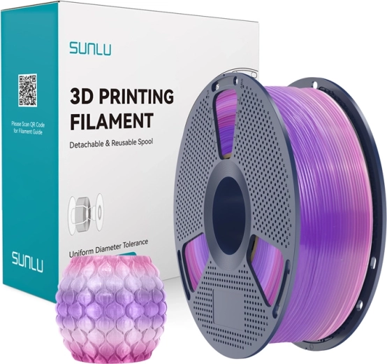 Sunlu transparentní PLA filament duhový
