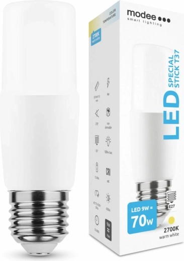 LED žárovka Modee Special Stick T37 E27 9 W teplá bílá 650 lm