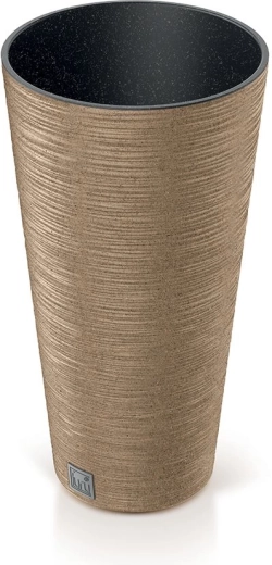 Květináč Furu Slim Eco Wood s vkladem 25 cm – naturo
