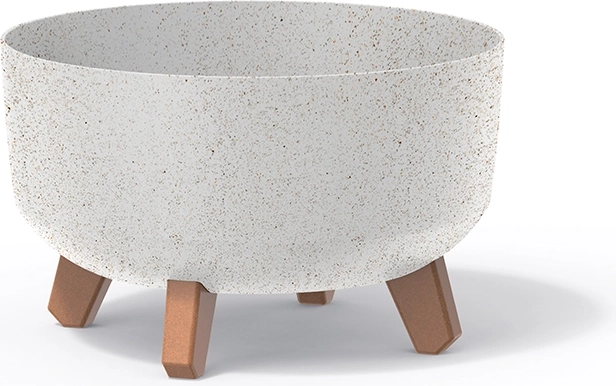 Květináč Gracia Low Eco Wood 28,5 cm – bílý