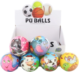 Měkký míček se zvířátky 10 cm